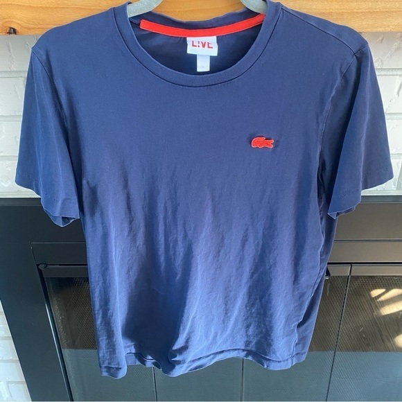 Lacoste Men's Navy Blue T-Shirt - Picture 1 of 6